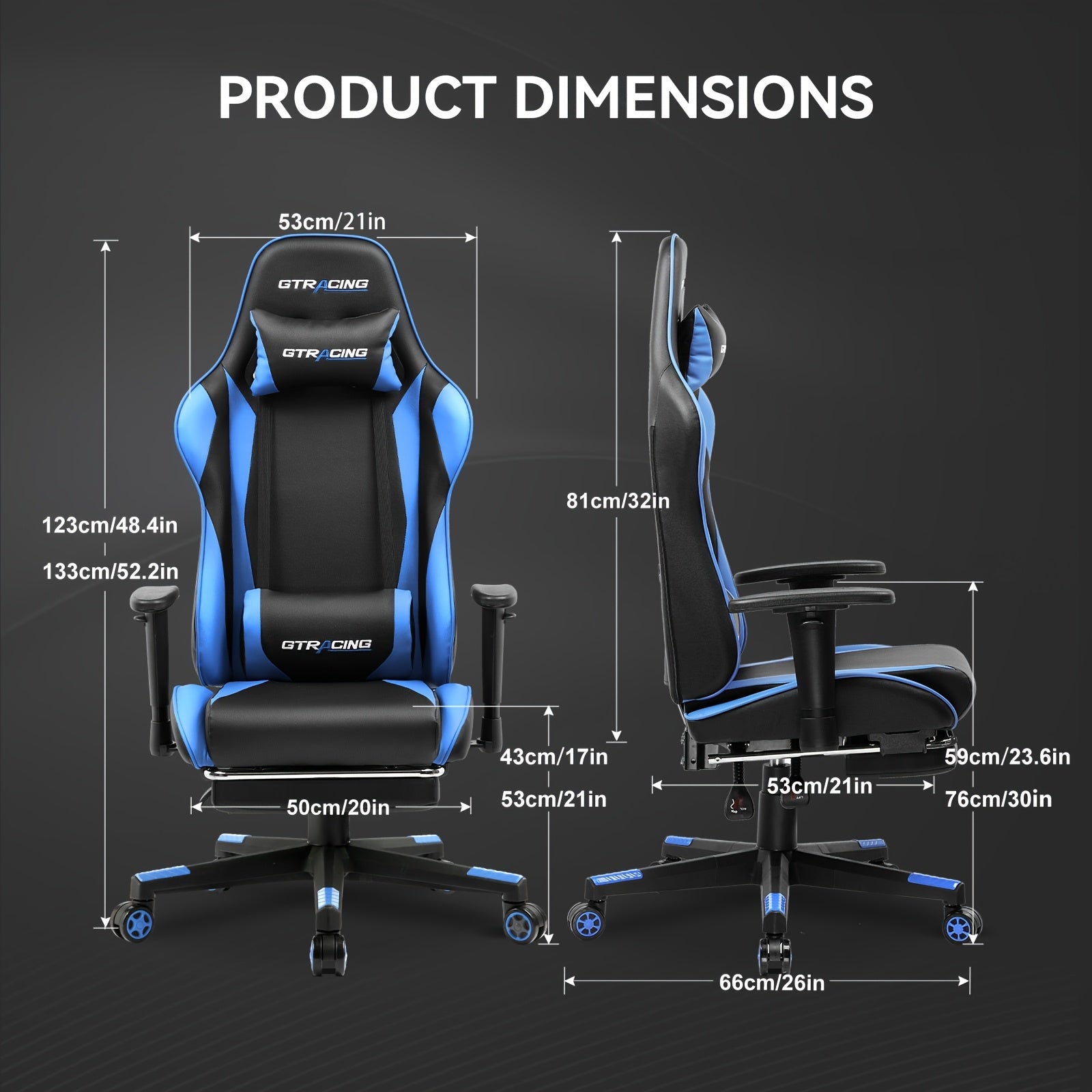 Ergonomic Gaming Chair For Gaming, Streaming, And Office Use - Reclining Esports Chair With Adjustable Height, Headrest & Lumbar Support, Heavy-Duty Design (350-400 Lbs Capacity)