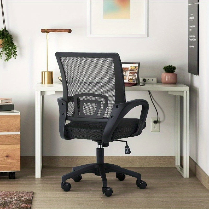Ergonomic Office Chair with Lumbar Support - Heavy-Duty 300Lbs Capacity, Adjustable Height, Wide Seat Cushion - Swivel Wheels & Five-Star Base - for Home Office, Gaming, Professional Desk - Metal Frame Construction, Office Chair Cushion