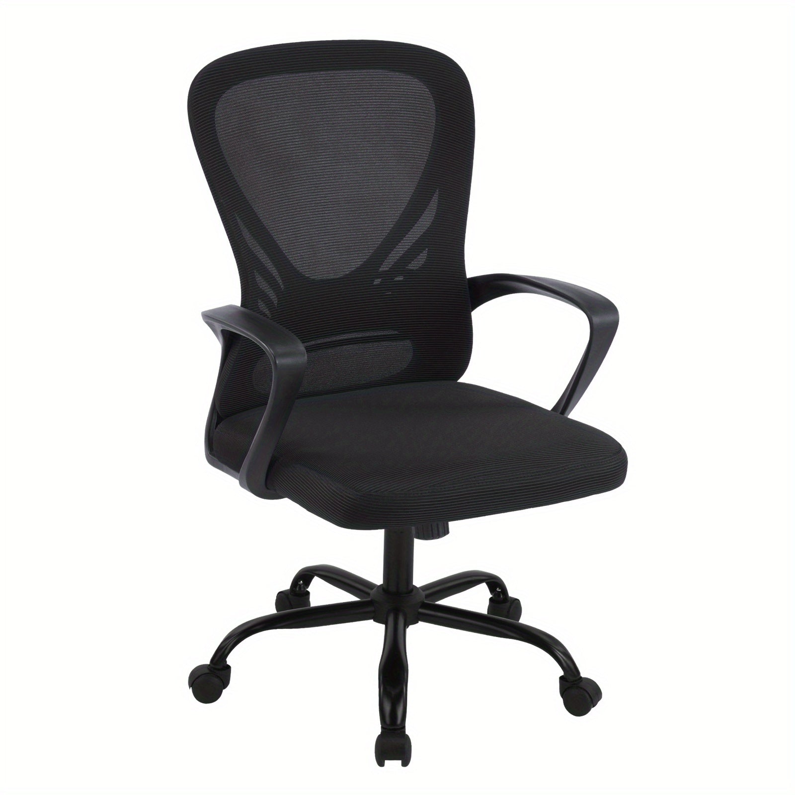 Ergonomic Office Chair, Mesh Home Office Chair, Lumbar Support, Height Adjustable, 360° Five-wheel Swivel Chair, Breathable Mesh Back & Comfortable Seat & Lumbar Support, Partner Chair For Office And Conference Room & Best Choice For Office People